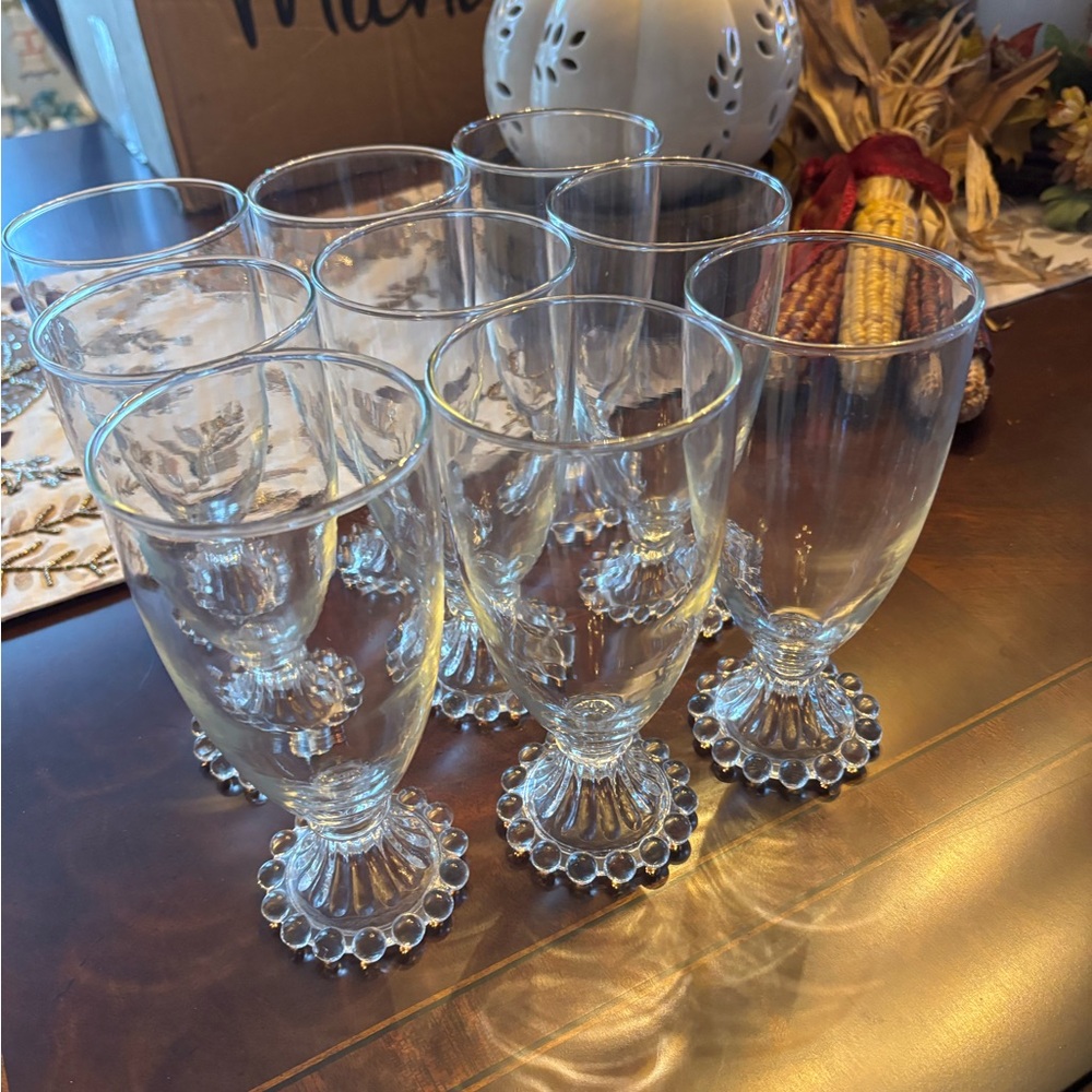 Elegant Clear Glass Goblets Set